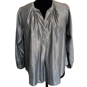 Anthropologie Velvet by Graham & Spencer Silver Top